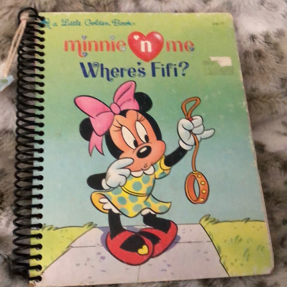 Repurposed Minnie Golden Book/Notebook